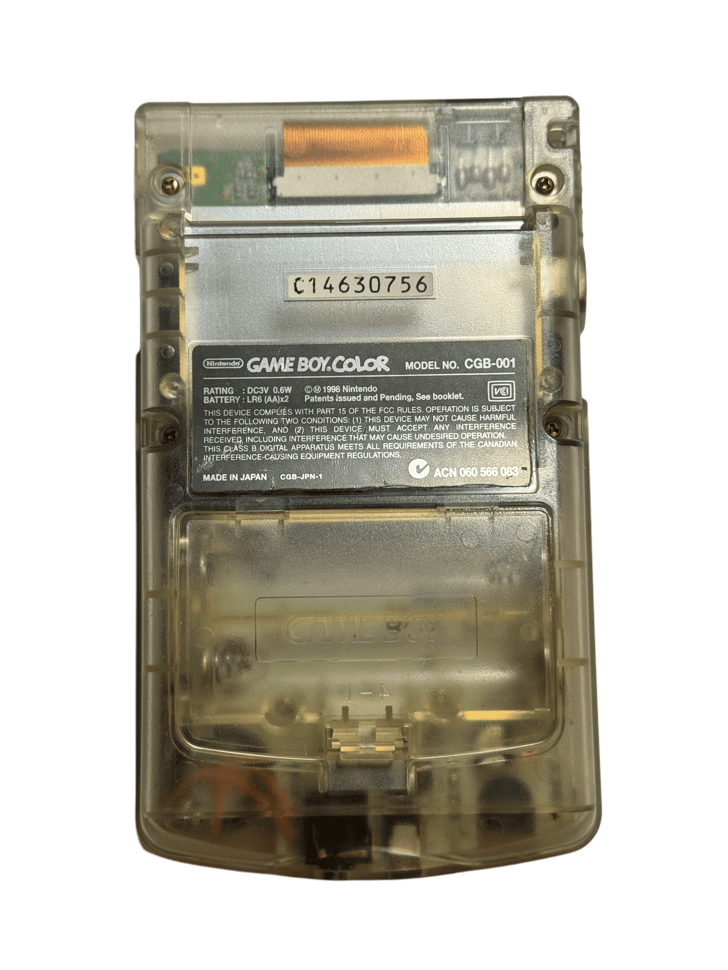 Gjennomsiktig Nintendo Gameboy Color
