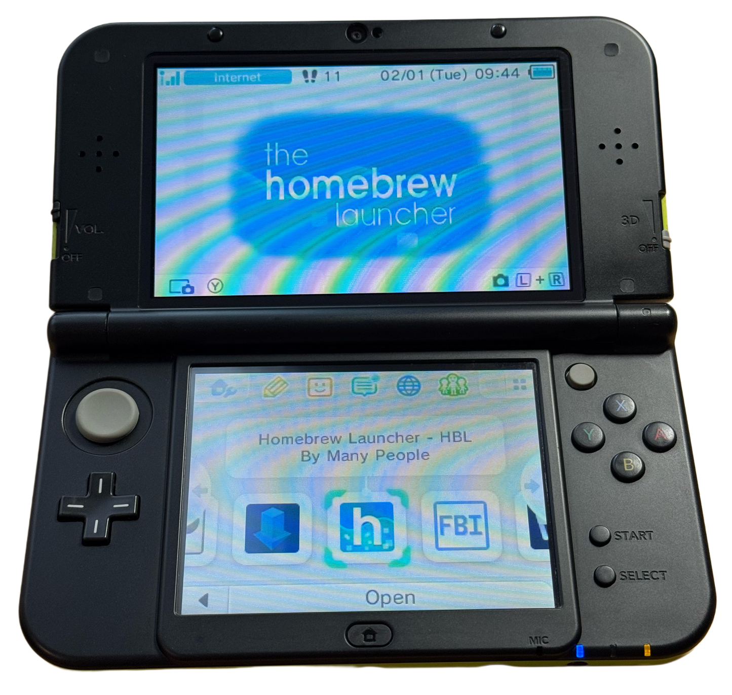 Lime moddet Nintendo New 3DS Xl