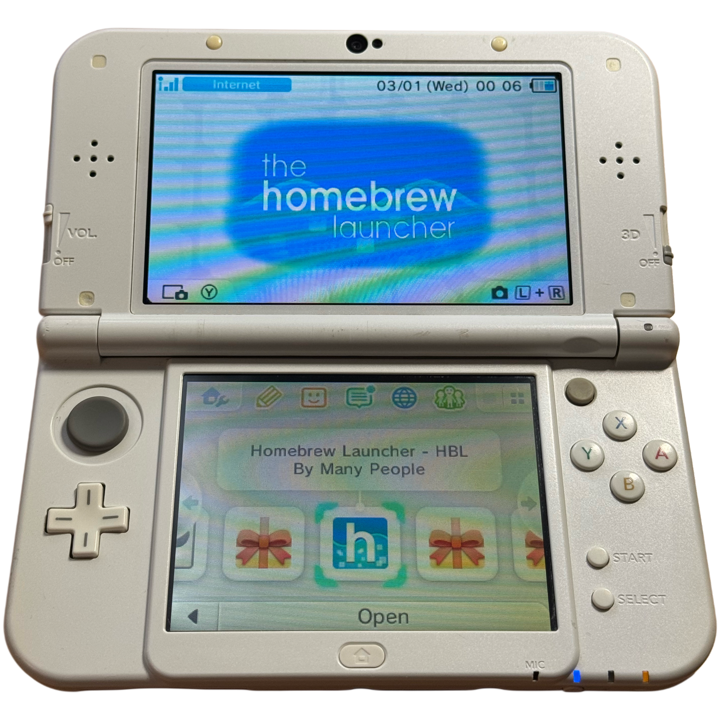 Hvit moddet Nintendo New 3DS Xl