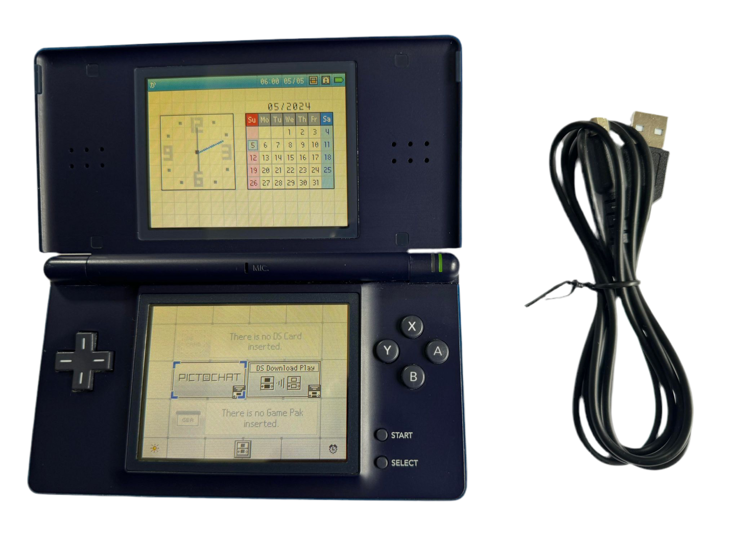 Nintendo DS Lite med ny ladekabel