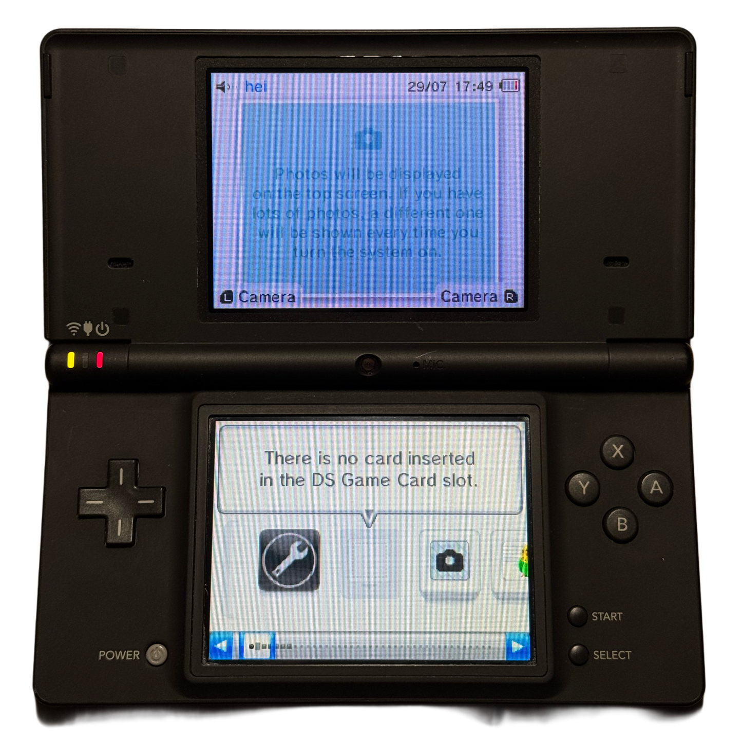 Nintendo DSI med ladekabel