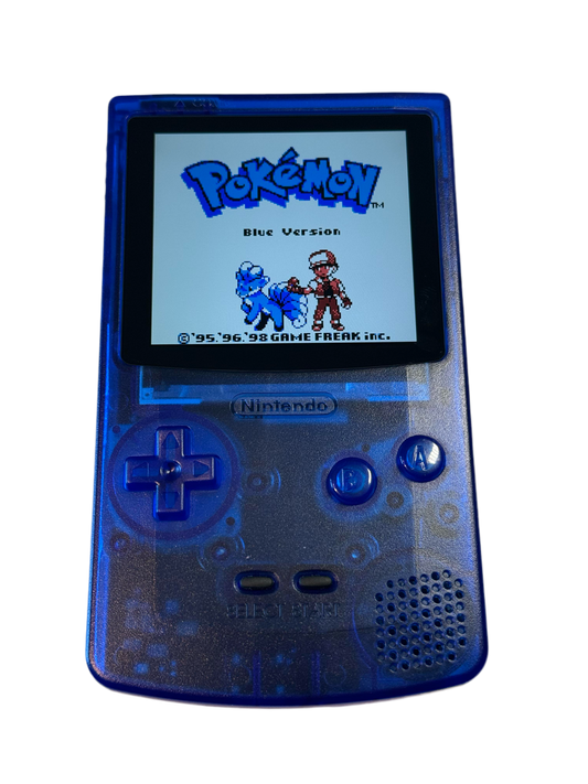 FP GameBoy Color i gjennomsiktig blå (FPGBC)