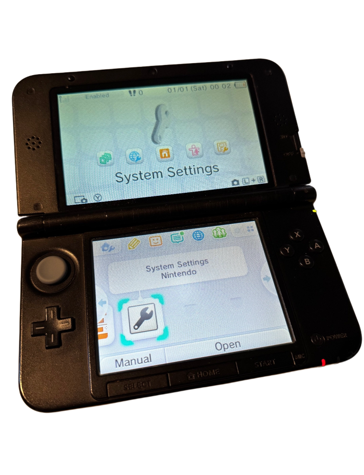 Moddet Nintendo 3DS Xl med ny ladekabel