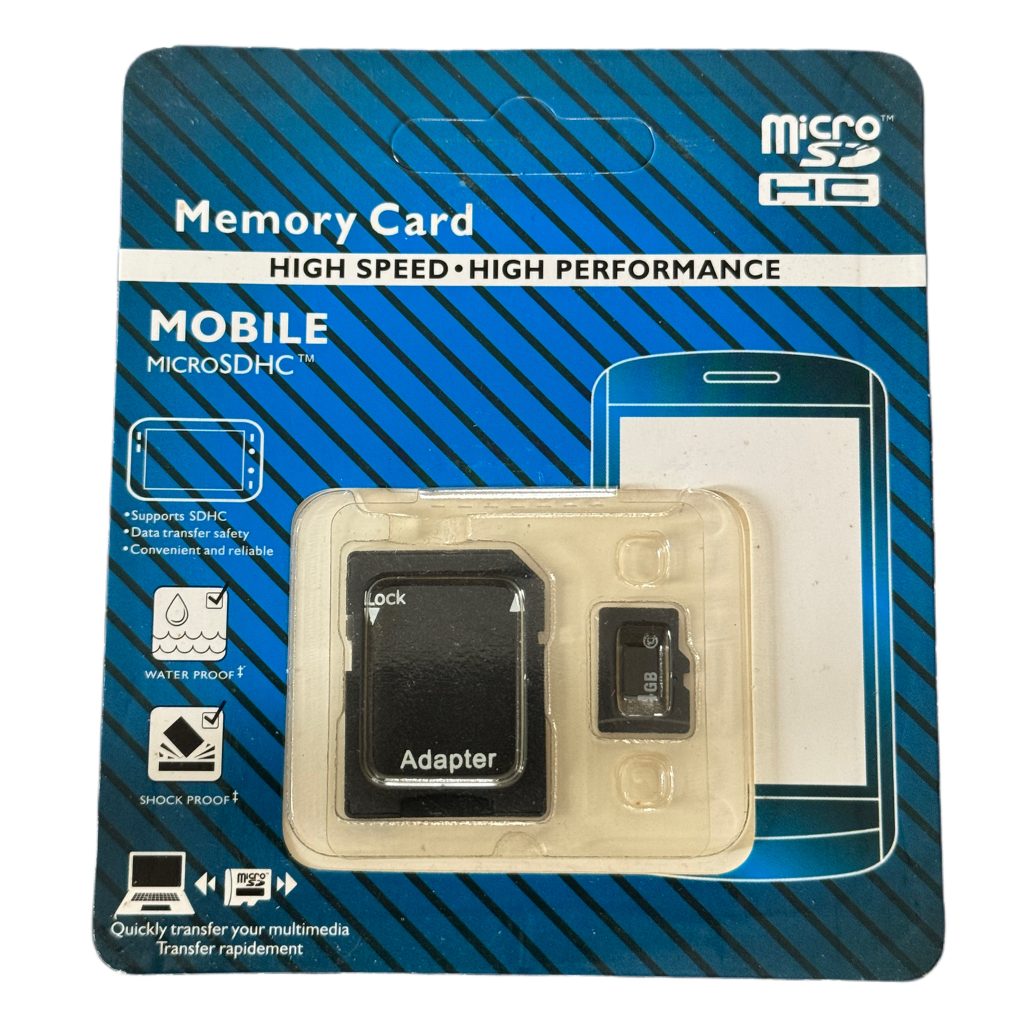 4GB mikro sd-kort med sd kort adapter