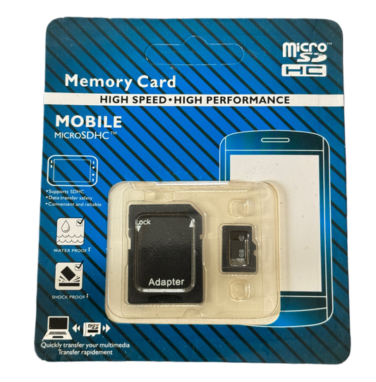 4GB mikro sd-kort med sd kort adapter