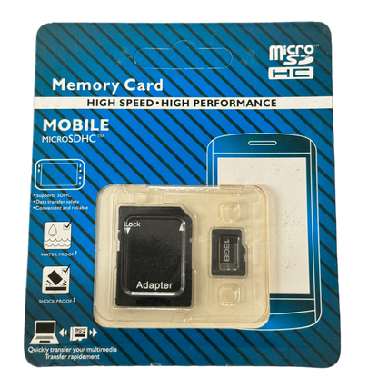 16GB mikro sd-kort med sd-kort adapter
