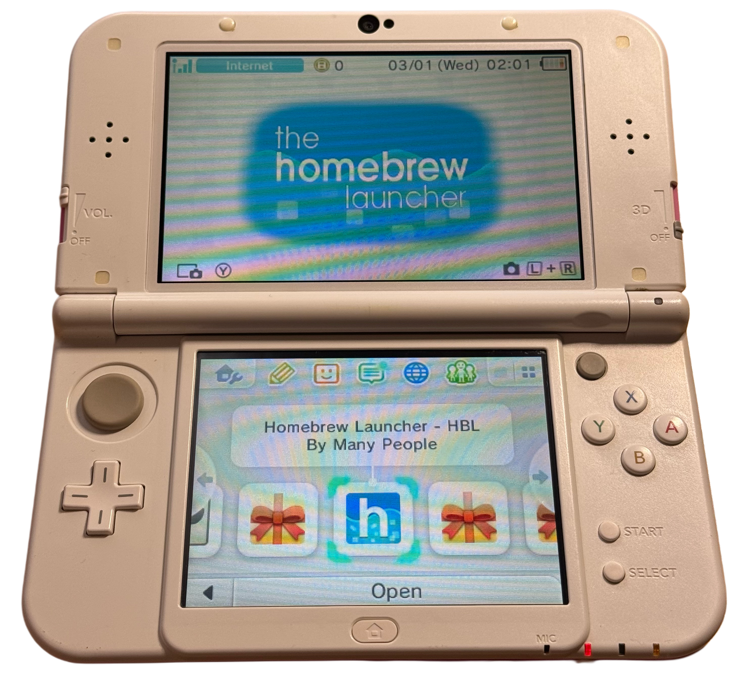 Modded Pink/White Nintendo New 3DS Xl