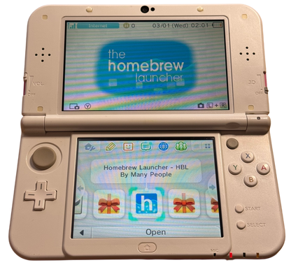Modded Pink/White Nintendo New 3DS Xl