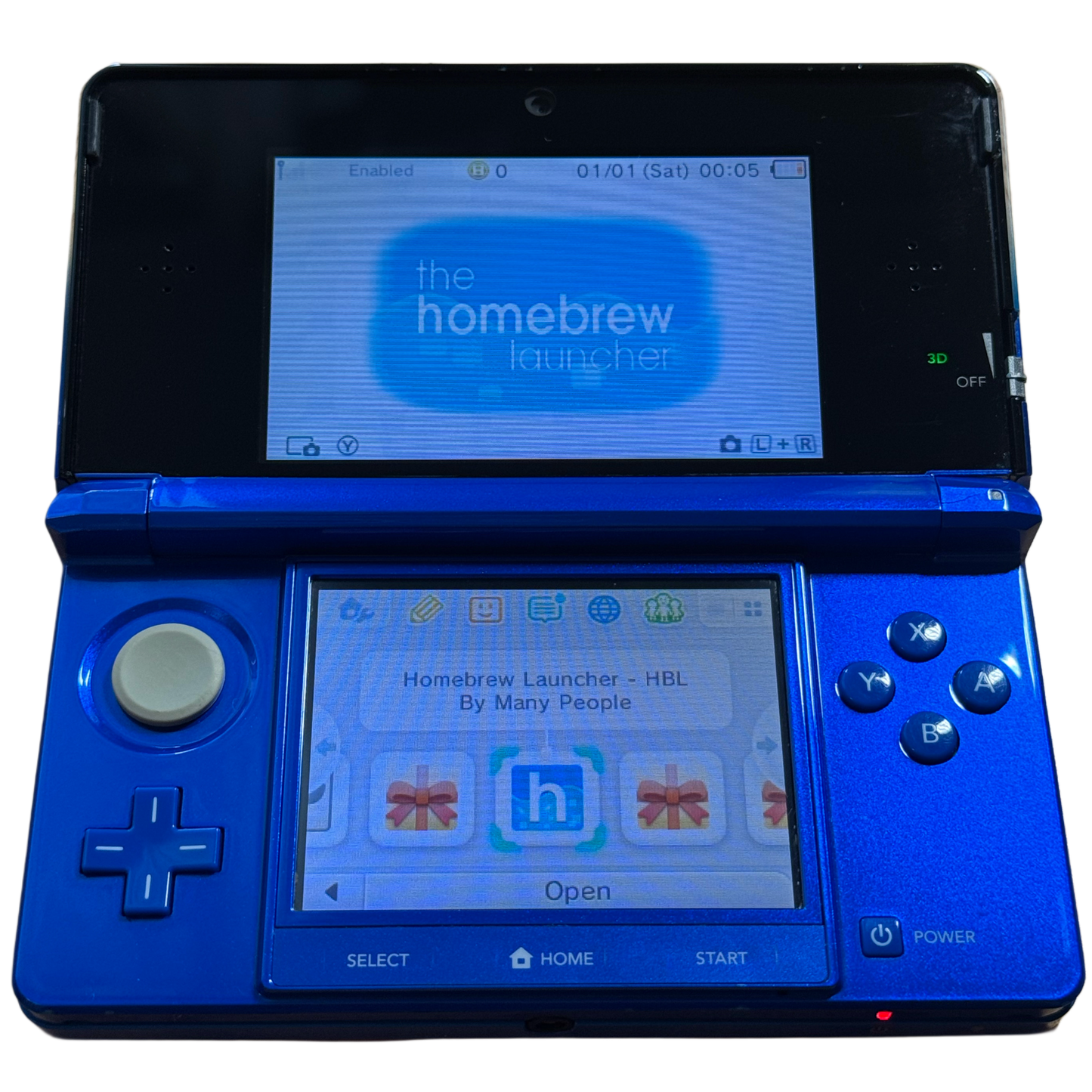 Mørkeblå Moddet Nintendo 3DS